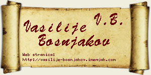 Vasilije Bošnjakov vizit kartica